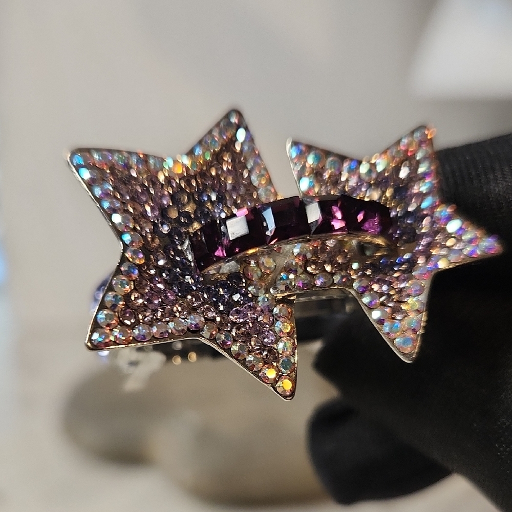 🔥 Purple Crystal Hair / Ponytail Clip